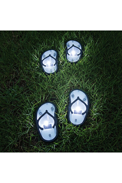 Alista Home Lampă solară decorativă în formă de papuc, LED alb cald, 12,7 x 8...