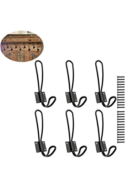STARSTAR Entryway Hooks - 6 Farmhouse Style Hooks - Includes Metal Screws - B...