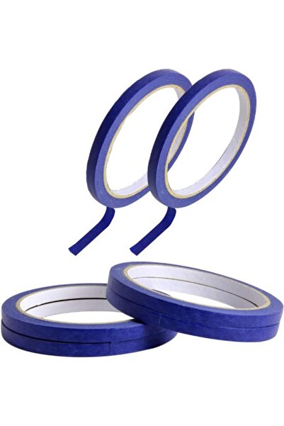 OEM Bandă de mascare - 6 bucăți - 5 mm lățime - 20 m - Albastru - Bandă de ma...