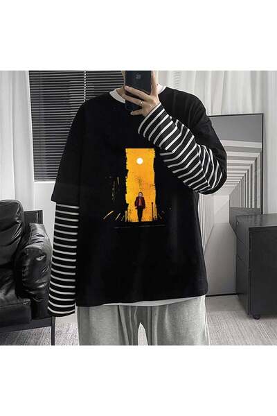 DEEFWEAR Mingalondon Walking Joker Printed Fake Sleeves Unisex Black T-Shirt