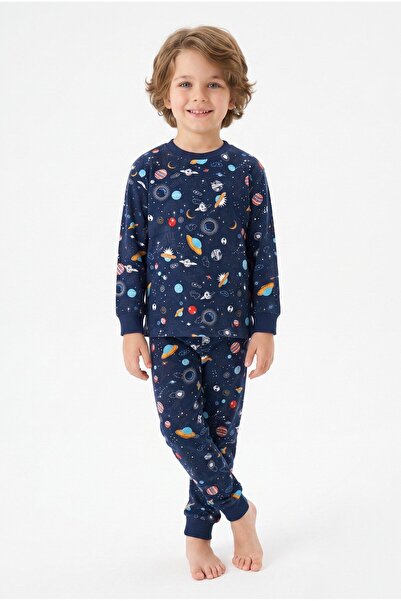 Little Pumpkin Space Themed Boys' Seasonal Pajama Set