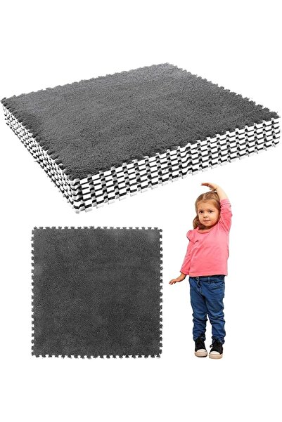 GENERAL 16/24PCS Plush Foam Floor Mats, Interlocking Fluffy Rug Shaggy Soft E...