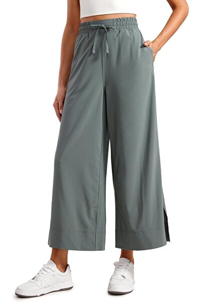 CRZ YOGA Lightweight Wide Leg Cropped Pants for Women High Waisted Loose Casu...