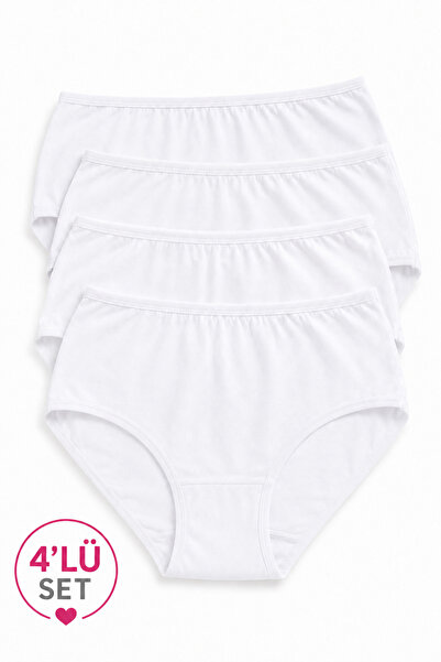İpeksi Collection 100% Cotton High Waist Daily Panties 4-Pack