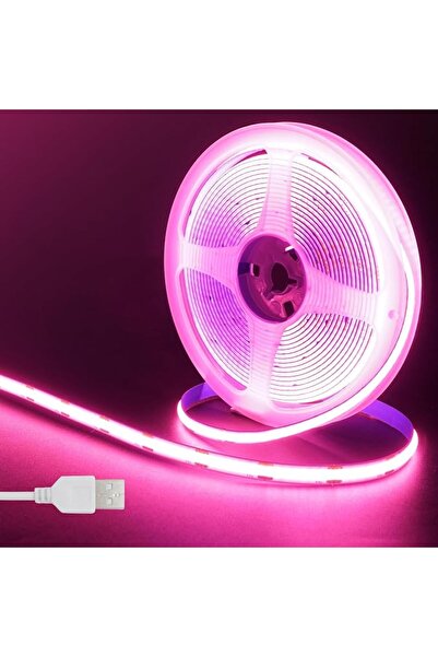 GENERAL شريط إضاءة LED بتقنية COB بجهد 5 فولت USB، بطول 6.56 قدم/2 متر، لون و...