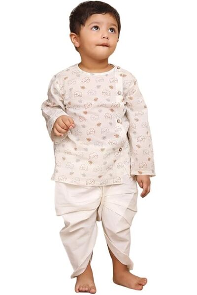Polka Tots unisex-baby Festive Angrakha-1299_1 Angrakha Full Sleeve (pack of 2)