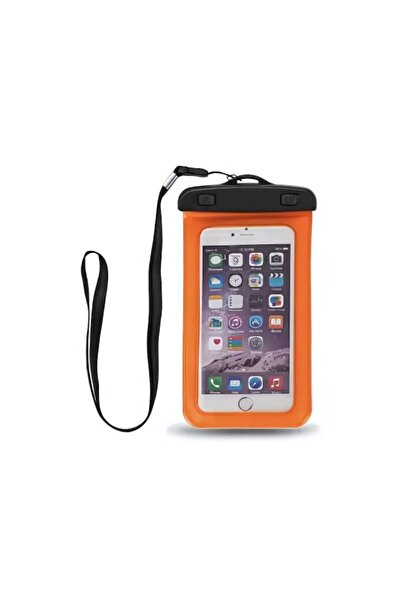 MACVI Carcasă subacvatică transparentă portocalie pentru smartphone-uri de 6....