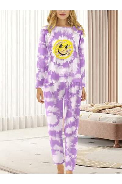 WomenLiss Women Trendy Tie Dye Pajamas 2-Piece Soft Long Sleeve & Pants PJ Se...