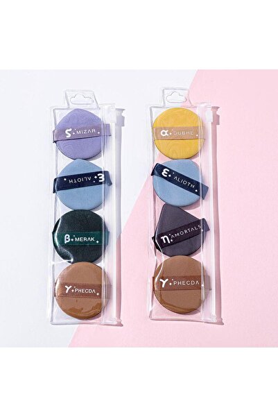Beauty Lara Soft Makeup & Powder Sponge Set (4Pcs) with Transparent Storage B...