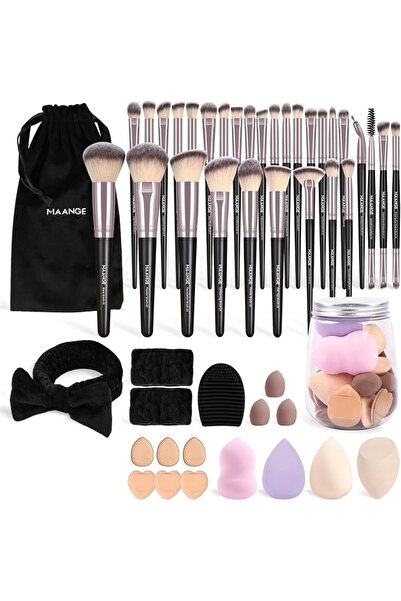 MAANGE Manji Synthetic Material Brush-Shaped Makeup Brush, Champin