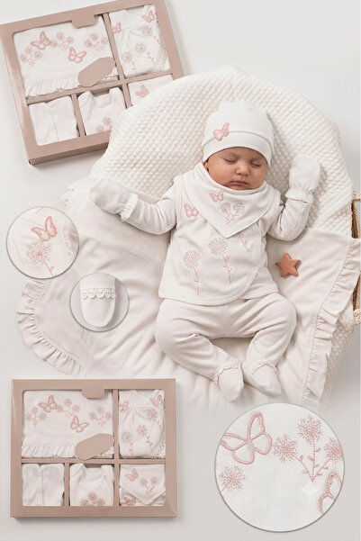 EDM Kidss Organic Cotton Butterfly Patterned 10-Piece Baby Girl Hospital Disc...