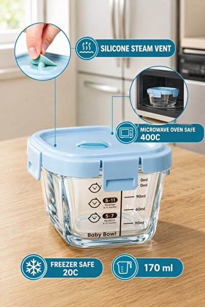 Generic 4 Pack Borosilicate Glass Leakproof Food Storage Containers Vacuum Se...