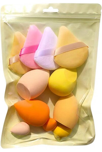 ToolHouse Makeup Sponge Set for Dry & Wet Use, 11 Pcs Multi Colored Soft Beau...
