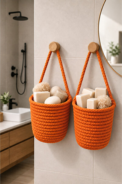 ÖRGÜM Banyo Düzenleyici Mini Dekoratif Sabunluk 12x10 cm ASMA APARATI VE SABU...