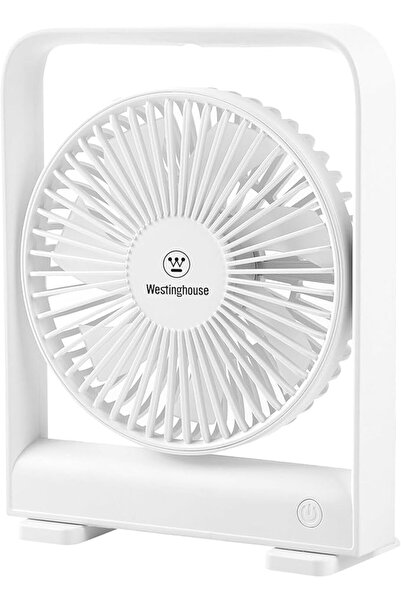 Westinghouse مروحة USB محمولة - مروحة مكتبية قابلة لإعادة الشحن بـ 4 سرعات مع...