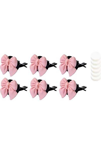 Tazweeq 6 Pcs Pink Bow Car Vent Clips, Cute Pink Car Accessories for Women, C...