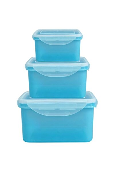 Generic Plastic Food Storage Containers with Clip Lock Lids, Set of 3 (550ml,...
