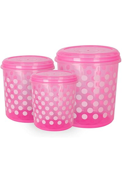 Generic Presto Container Set 5/7/10 (Jelly Printed) - Pink