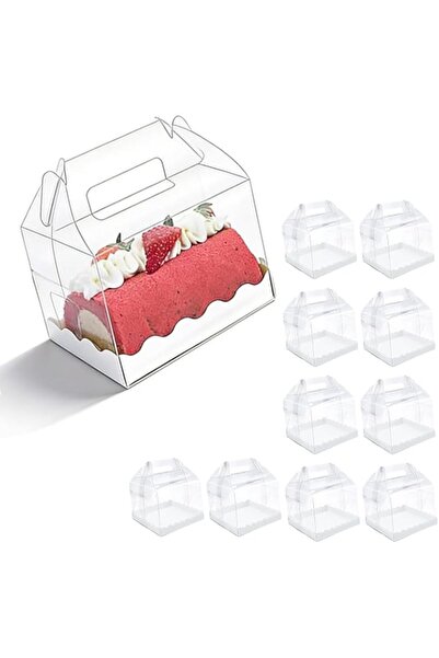 Generic Pcs Sturdy Transparent Dessert Storage Containers | Portable Bakery P...