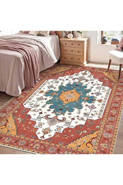 PYEBE Area Rugs, Ultra-Thin Washble Rug, Persian Crystal Print Home Decor Are...