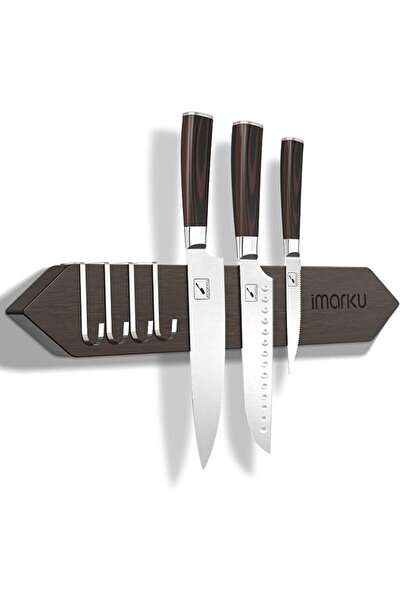 GENERAL imarku Magnetic Knife Holder for Wall - 16 Inch Acacia Wood Magnetic ...