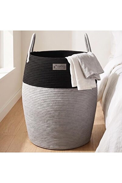GENERAL Premium Woven Rope Laundry Basket | Extra-Large 96L Foldable Laundry ...