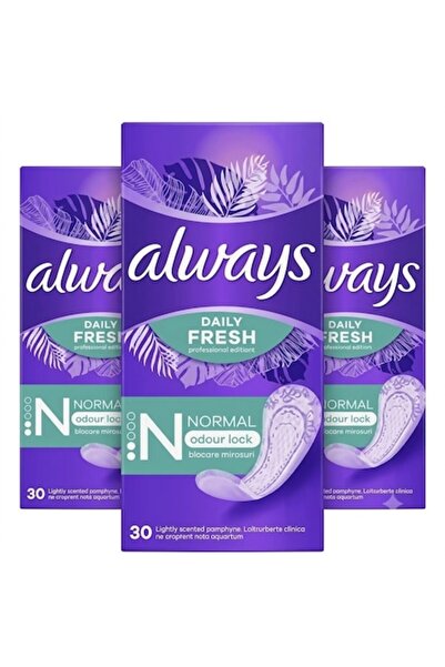 Always Set de 3 x Absorbante zilnice Daily Fresh Normal Odour Lock, 3 x 30 bu...