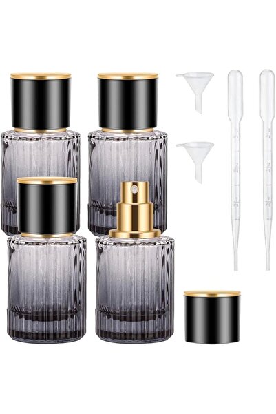 Tazweeq Travel Vintage Perfume Bottle Empty, 4 Pcs 30 ml Empty Vintage Glass ...