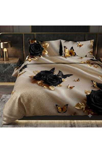 Elmas Dizayn Special Design Brand Double Duvet Cover Set Organic Satin & Cott...