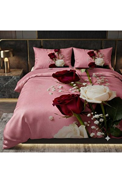Elmas Dizayn Special Design Brand Double Duvet Cover Set Organic Satin & Cott...