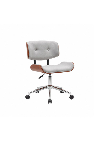 LastHome Swivel Office Chair Light Gray Fabric