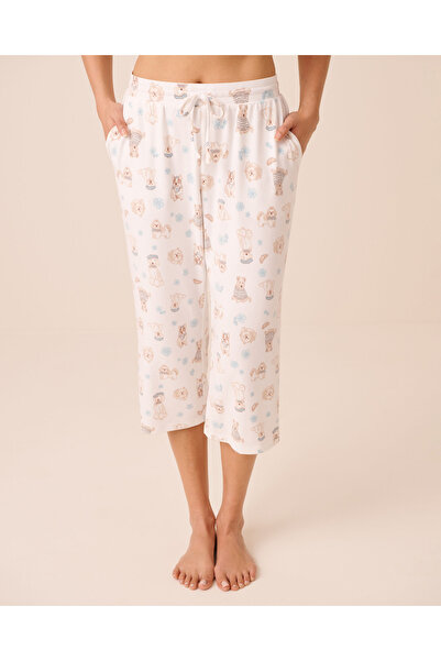 La Vie en Rose Dog Print Soft Knit Pajama Capris