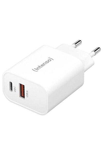 Intenso Φορτιστής Χωρίς Καλώδιο με Θύρα USB-A και Θύρα USB-C 30W Λευκός (W30AC)