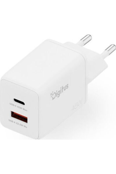 Digitus Ασύρματος φορτιστής GaN με θύρες εξόδου USB-A και USB-C, Παροχή ισχύο...