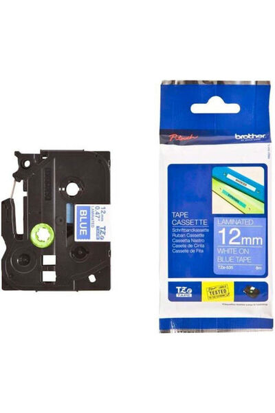 Brother Ταινία εκτυπωτή ετικετών TZe-535, 8μ x 12χιλ., σε μπλε χρώμα, Συμβατή...