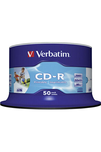 Verbatim Εγγράψιμο CD-R 52x 700MB Κουτί 50 τεμαχίων 50 τεμάχια Κωδικός: 43438