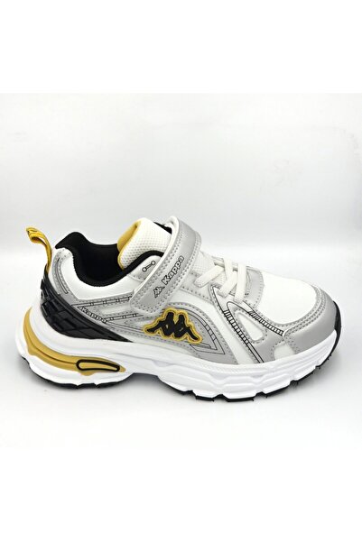 Kappa Kp-4061F White Silver Boys' Sneaker Sports Shoes