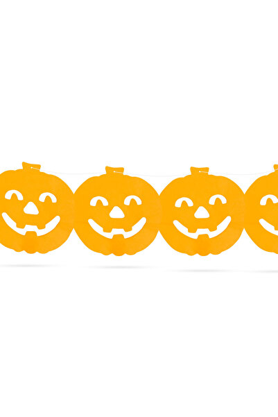 Alista Home Halloween paper garland, pumpkin model, 3 m, orange, easy to inst...