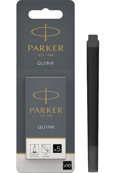 Parker 10 Ανταλλακτικά Μελάνια & Στυλό για Μαύρο Στυλό