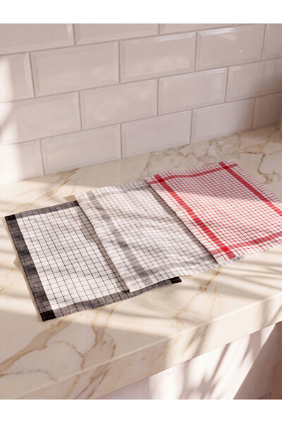 LC Waikiki Sparkling Choices from Shining Store Checkered Embroidered Tea Tow...