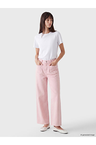 LC Waikiki I Zero Roba Collar 100% Cotton Women's T-Shirt from Freezen Store