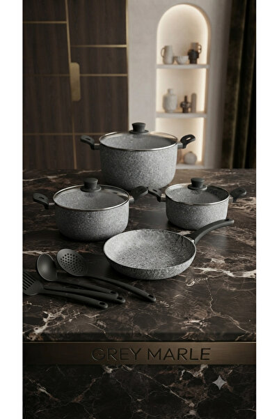 saif Granite Pot Set 10 Piece Grey from Seif