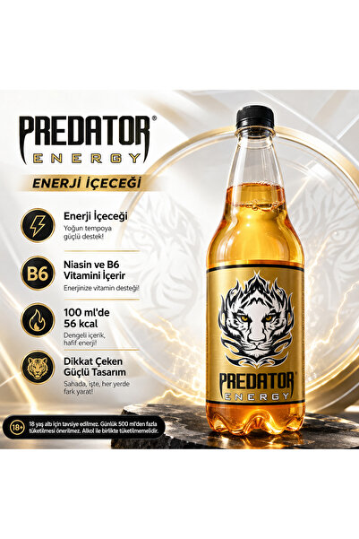 PREDATÖR Predator Energy – Güçlü Tarzı ve Dinamik Karakteriyle Enerji İçeceği...