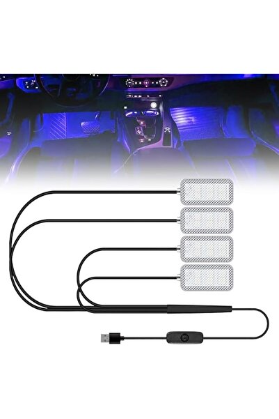 KOWVOWZ إضاءة LED داخلية للسيارة، أضواء محيطة تعمل بـUSB لمنطقة القدمين، إكسس...