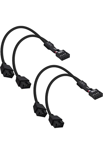 AXIYIBZI كابل تقسيم منفذ USB للوحة الأم، USB 2.0 من 9 سنون أنثى إلى 9 سنون ذك...