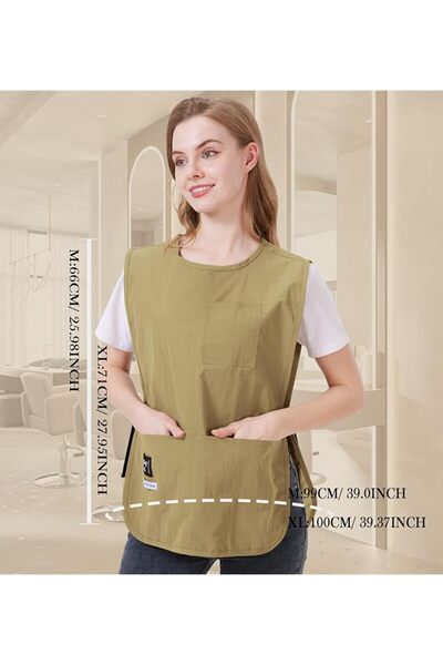 KASTWAVE Waterproof Cobbler Apron for Women & Men with Pockets, Barber Smock ...