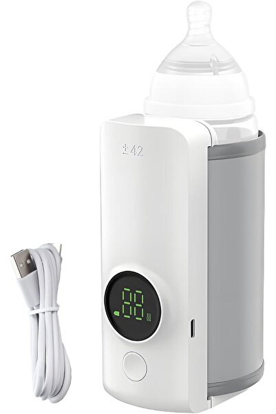 Flylin Portable Baby Bottle Warmer, Fast Heating USB Warmer Bottle Digital Di...