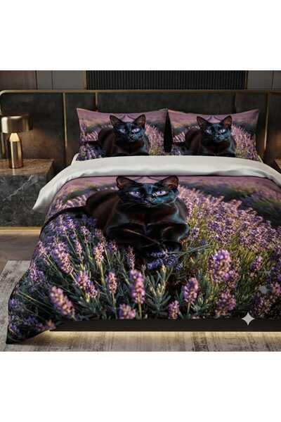 Elmas Dizayn Special Design Brand Double Duvet Cover Set Organic Satin & Cott...