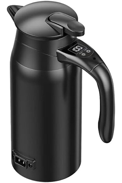 Generic Car Kettle DC 12V/24V, 800ml, Black, Model DX3803 | Digital Display, ...