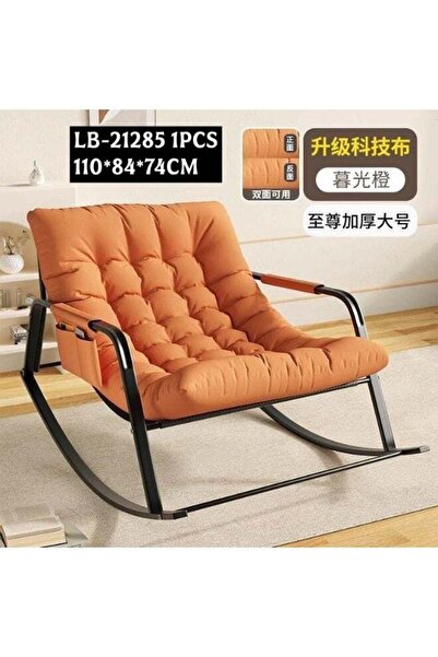 DubaiGallery Premium Oversized Rocking Chair with Thick Padded Cushion, Ergon...